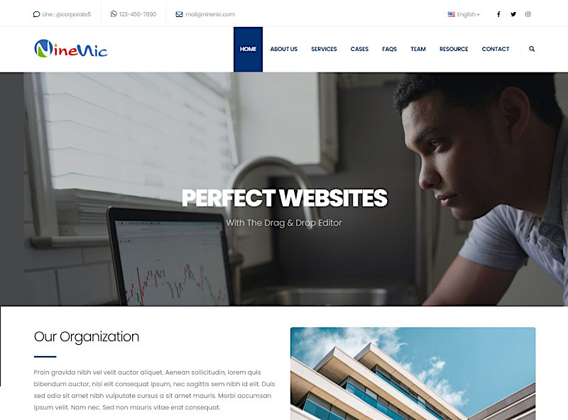Demo Business Theme - Business Wordpress Theme สำหรับเว็บไซต์องค์กร ธุรกิจ โดยเว็บไซต์สำเร็จรูป Websitethailand