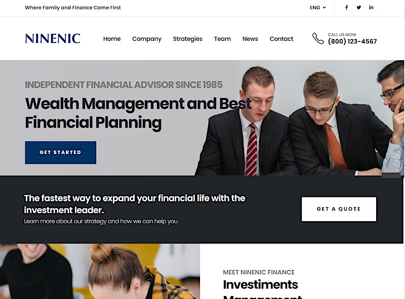 Demo Finance Theme - Business Wordpress Theme สำหรับเว็บไซต์การเงิน Finance โดยเว็บไซต์สำเร็จรูป Websitethailand