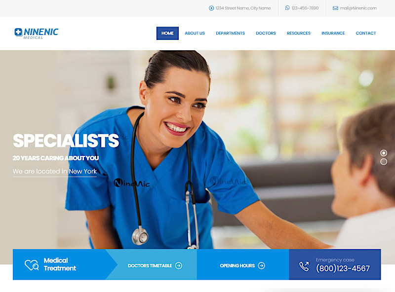 Demo Medical Theme - Business Wordpress Theme สำหรับเว็บไซต์การแพทย์ โรงพยาบาล โดยเว็บไซต์สำเร็จรูป Websitethailand