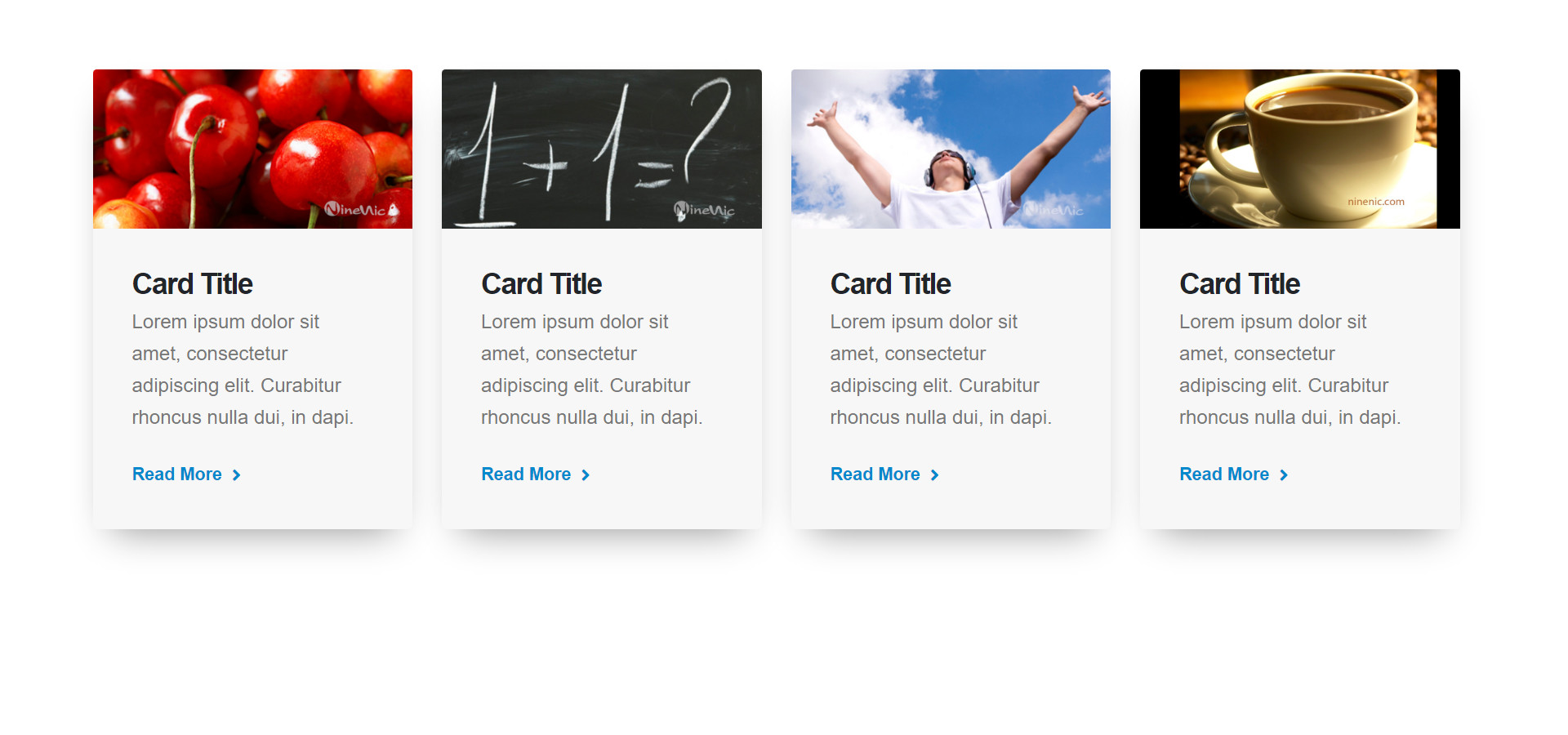 Shortcodes cards - shadow-4-images-top-bg-color-grey-4-column แนะนำ เว็บไซต์สำเร็จรูป NineNIC